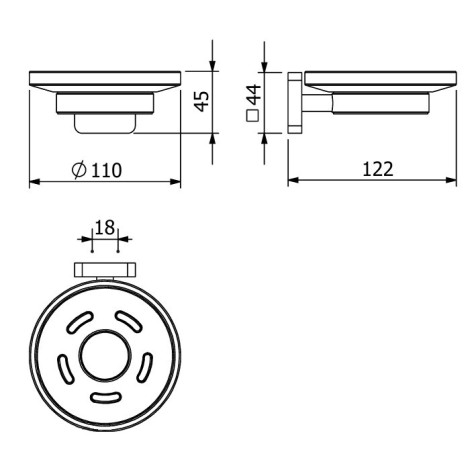 Мыльница KLUDI VELA S 2598553 подвесная