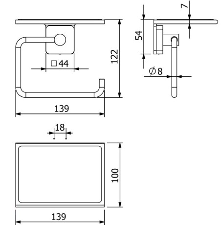 Держатель туалетной бумаги KLUDI VELA S 25971N0 подвесной
