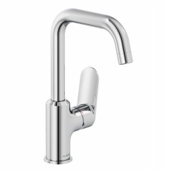 Смеситель KLUDI X1 320270575 для раковины на одно отверстие высокий с донным клапаном