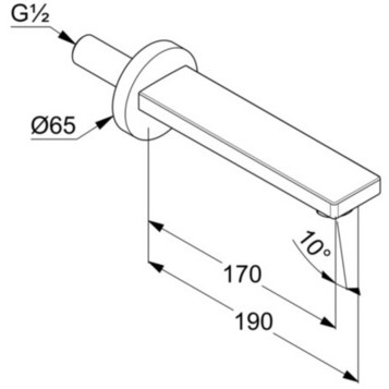 Излив KLUDI ZENTA SL 4860005 для ванны