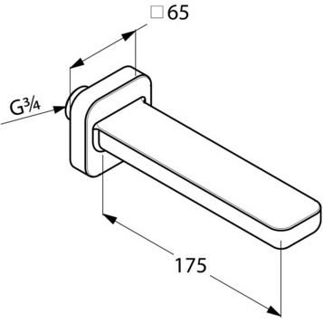 Излив KLUDI E2 4950305 для ванны