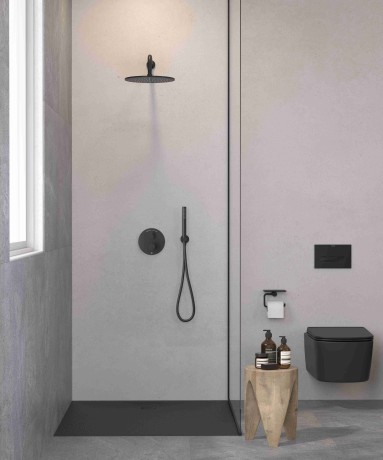 KLUDI NOVA FONTE Black, душевой комплект с термостатом для душа, арт. 208313915