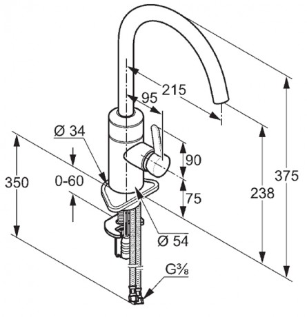 Смеситель KLUDI E-GO 422100575 для кухни сенсорный