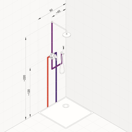 Комплект для душа KLUDI BOZZ 387363976 7 в 1