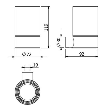 Стакан KLUDI VELA R 5897553 подвесной