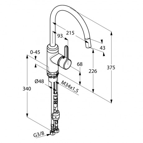 Смеситель KLUDI BINGO STAR 428570578 для кухни