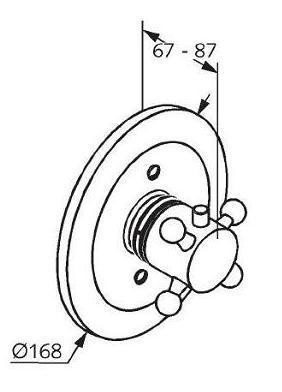 Термостат KLUDI ADLON 51719452 для ванны и душа центральный встраиваемый