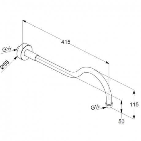 Душевой кронштейн KLUDI ADLON 2751405-00