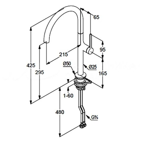 Смеситель KLUDI REEF 508030575 для кухни