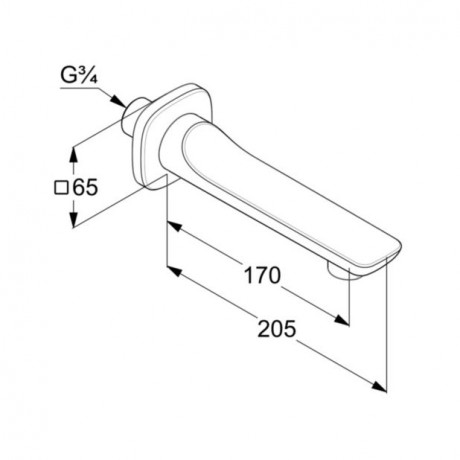 Излив KLUDI AMEO 4150505 для ванны