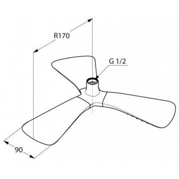 Верхний душ KLUDI FIZZ 6757805-00