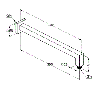 Душевой кронштейн KLUDI A-QA 6654405-00