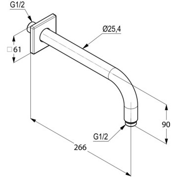 Душевой кронштейн KLUDI A-QA 6653305-00