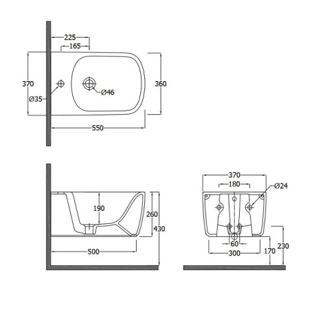 Биде KLUDI RESA S 27BIW0143 подвесное