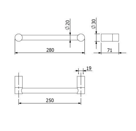 Поручень KLUDI VELA R 58981N5 для ванны