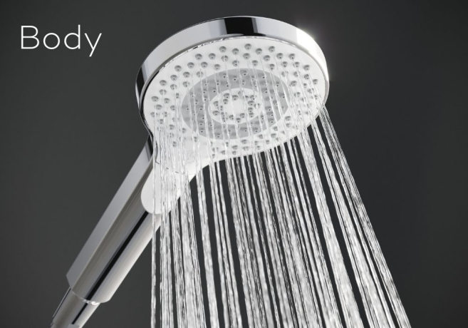 Душевая система KLUDI DIVE DUAL SHOWER SYSTEM 6907905-00S с термостатом с изливом