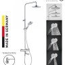 Душевая система KLUDI DIVE DUAL SHOWER SYSTEM 6907905-00S с термостатом с изливом