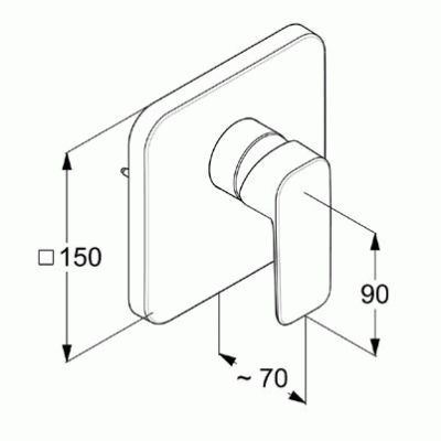 Смеситель KLUDI PURE&STYLE 404200575 для душа встраиваемый внешняя часть