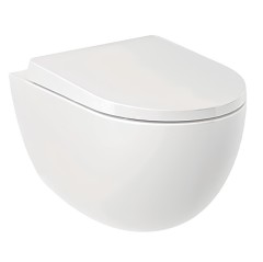 Унитаз KLUDI RESA D 24WCSET43 подвесной безободковый с сиденьем крышкой с плавным опусканием