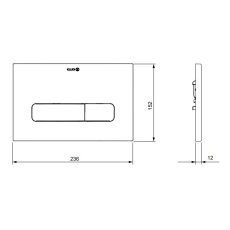 Клавиша смыва KLUDI UNIFIX 30PP0143 для унитаза цвет белый