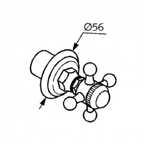 Вентиль KLUDI ADLON 51816452 настенный