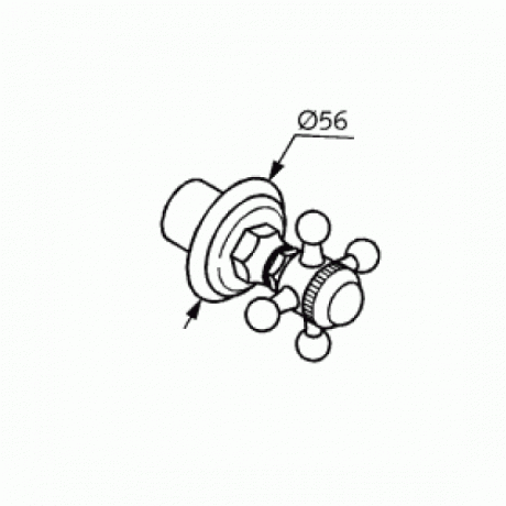 Переключатель потока воды KLUDI ADLON 51845452 на три потребителя