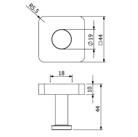 Крючок KLUDI VELA S 2598405 подвесной